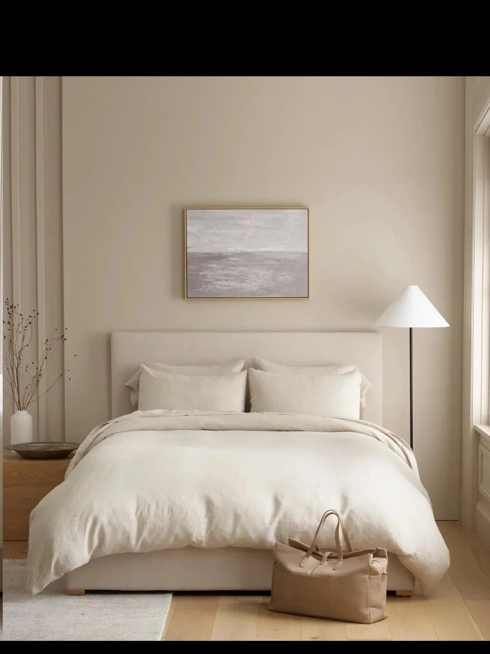 QUINCE European Linen Duvet Cover Set Two Shams Natural Chambray Full / Queen